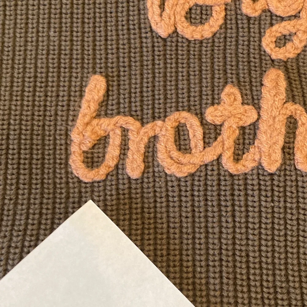 Boys Big Brother green brown long sleeve sweater - size 5T - Picture 3 of 5